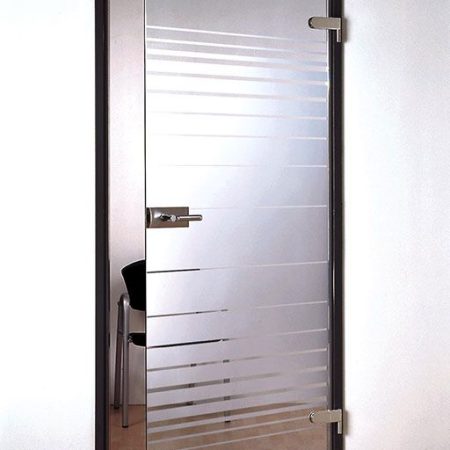 A glass door in your trendy living room_