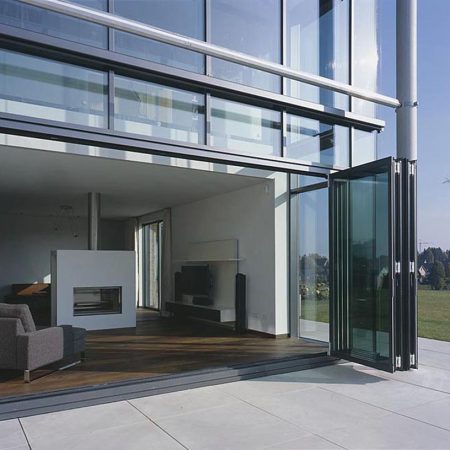 BAIE- Accordeo enAluminium doubal vitrage SIRIE-90mm