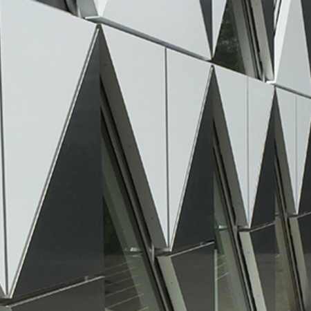 montmorency vue façade mur rideau alu trame diagonale